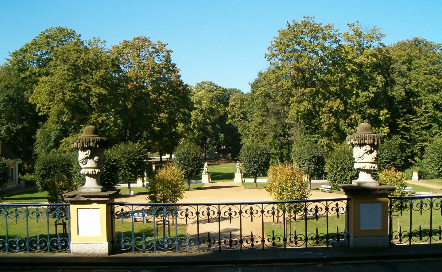 Blick von der Schlossterrasse, Foto: Gemeindeverwaltung Neschwitz