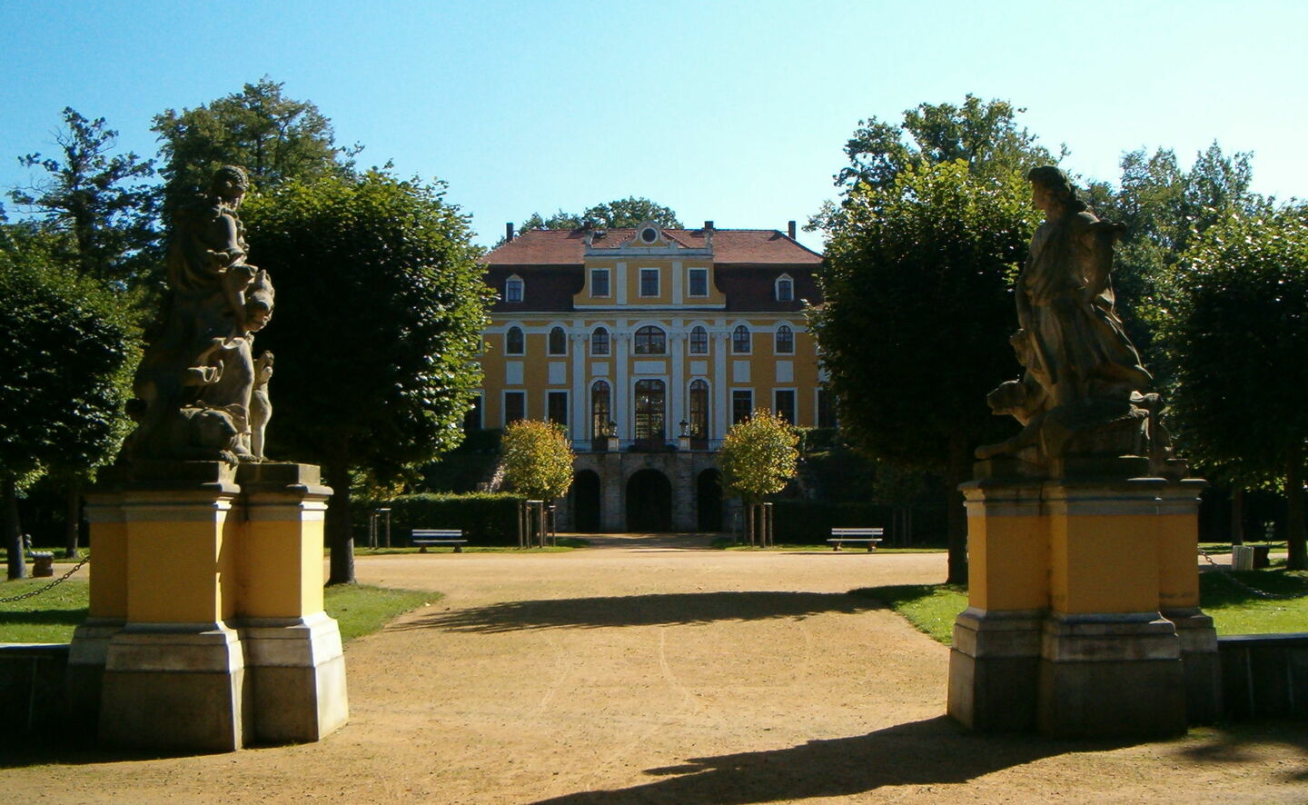 Blick auf das Schloss, Foto: Gemeindeverwaltung Neschwitz